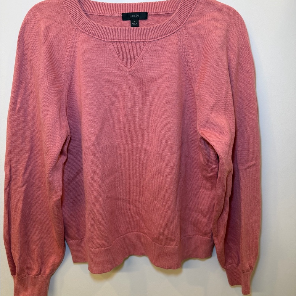 J. Crew Dusty Rose Crewneck Sweater